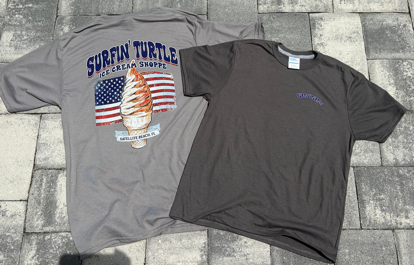 4th of July Shirt - kids shirt is darker